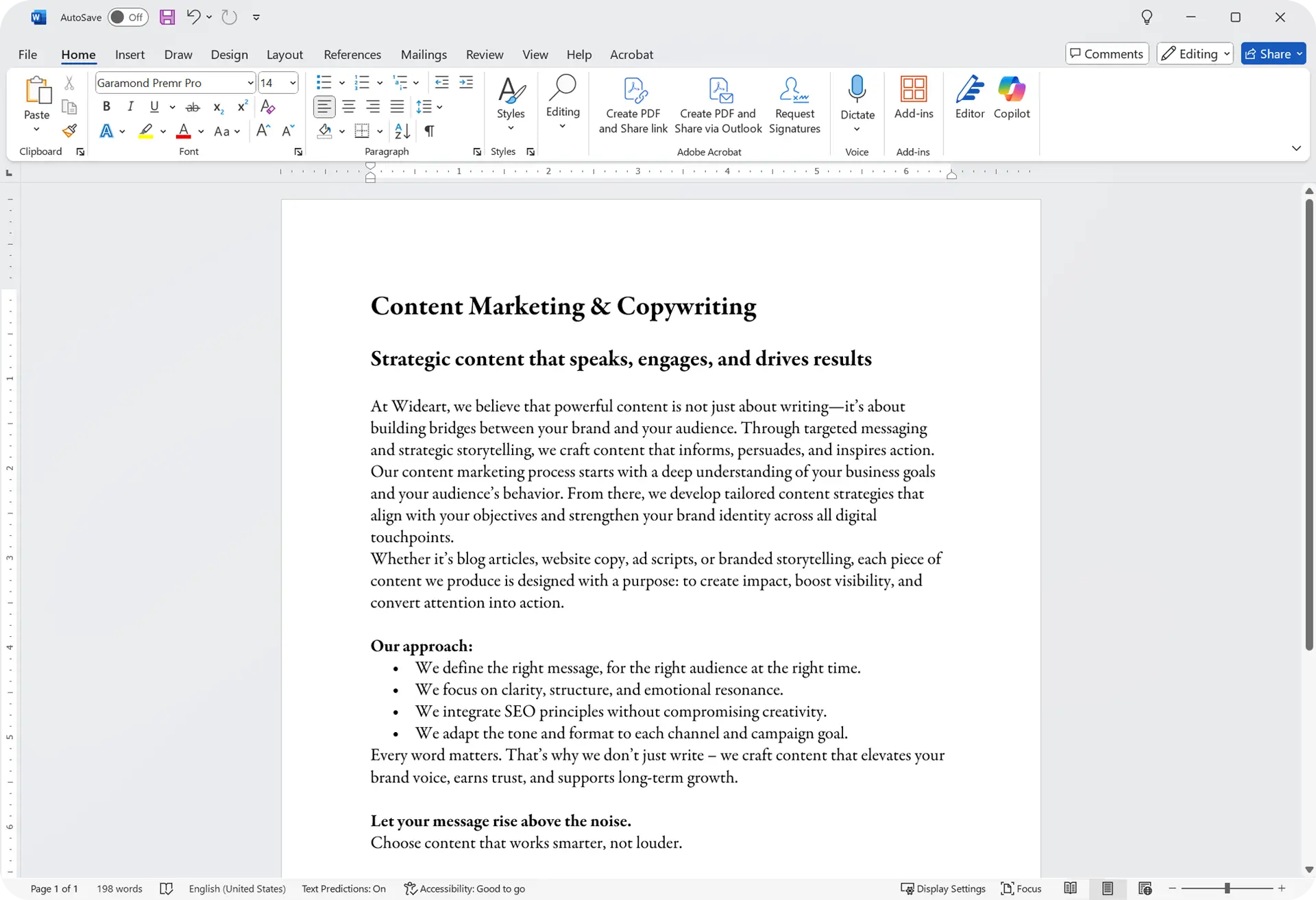 Content Marketing & Copywriting